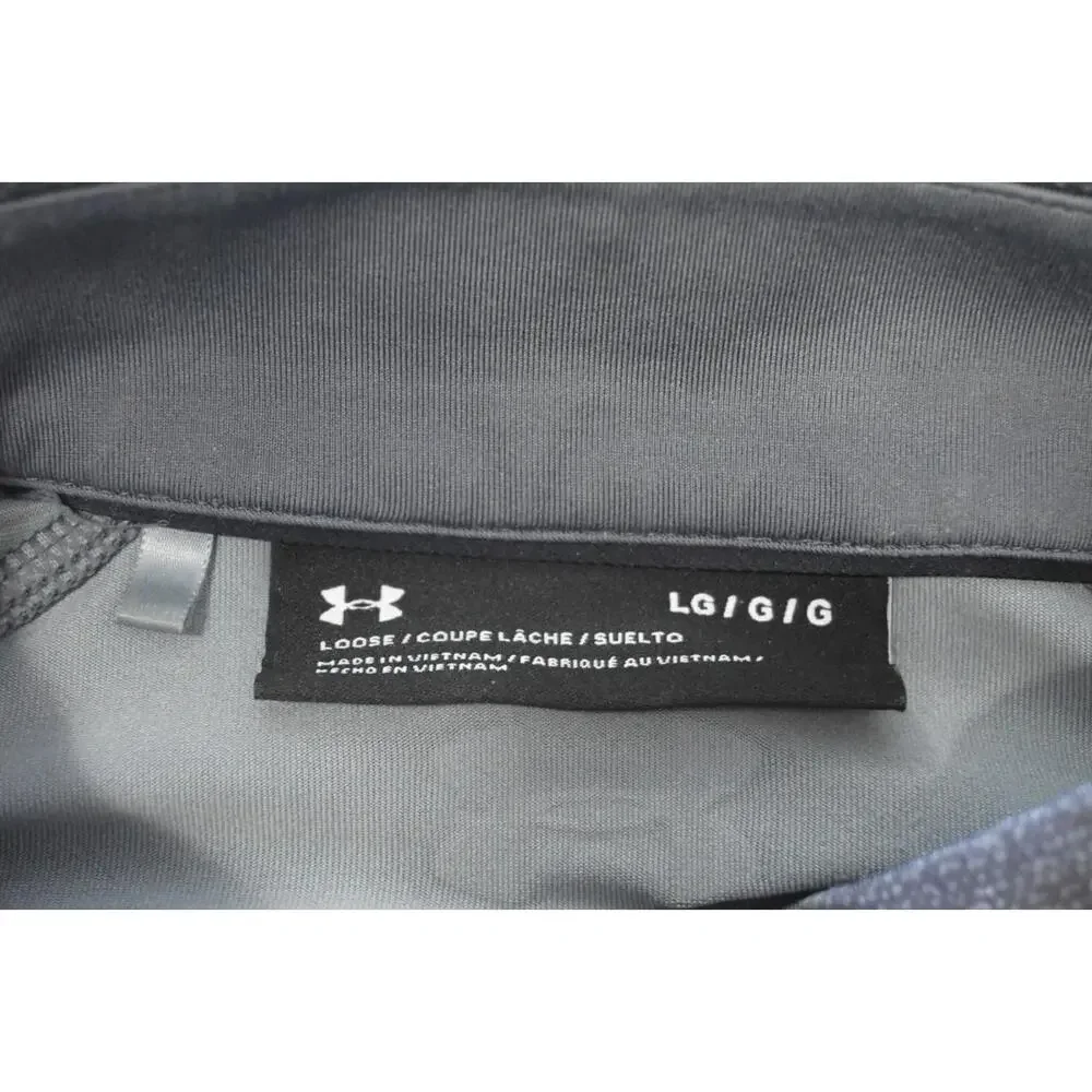 Under Armour 1/4 Zip Jacket‎ Golf Grays HeatGear Loose Athletic Mens Size Large